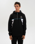 Newcastle United Men's Black Panel 1/4 Zip Hoodie