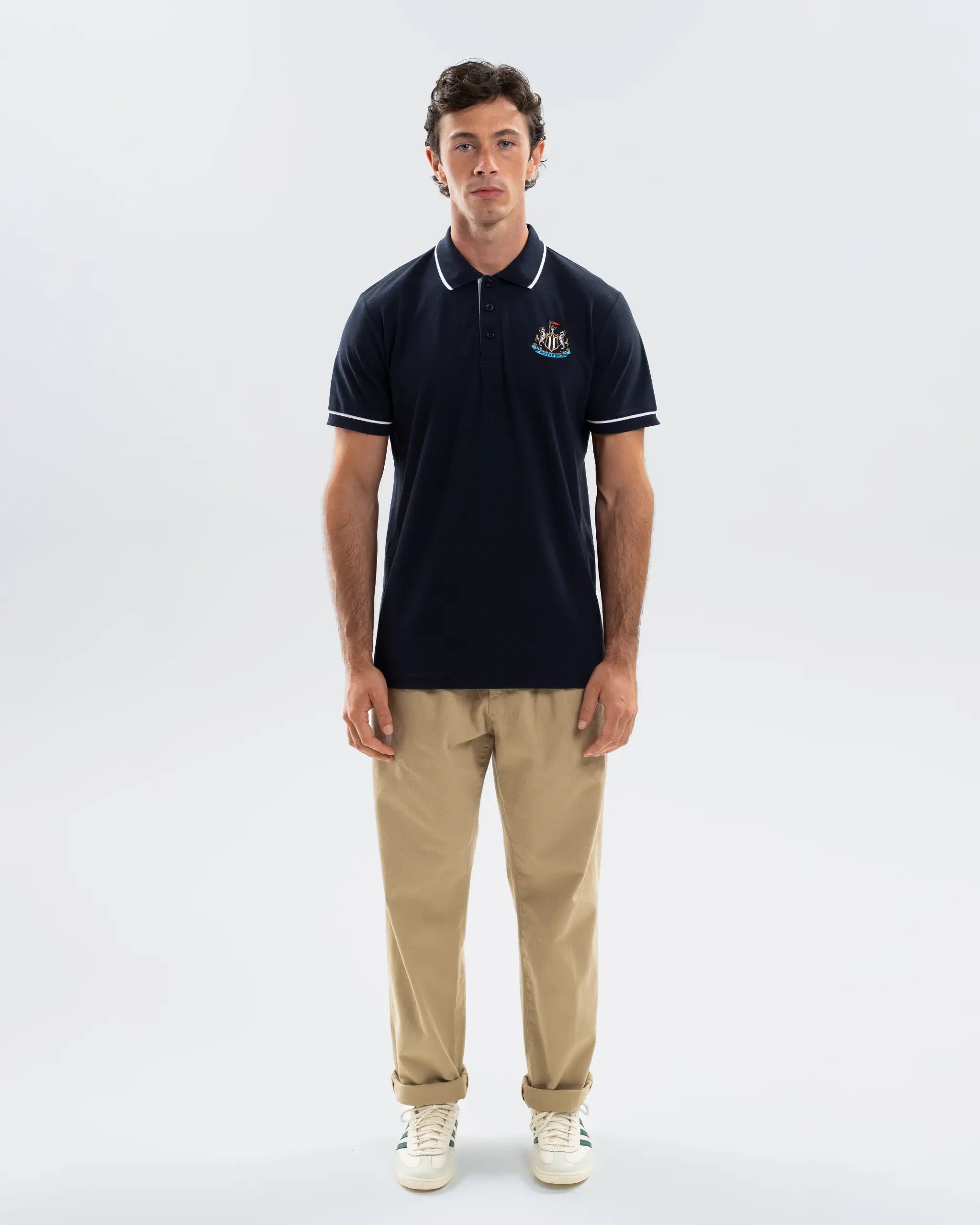 Newcastle United Men's Essentials Range Navy Polo Shirt