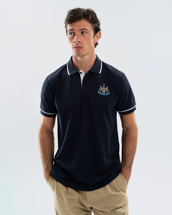 Newcastle United Men's Essentials Range Navy Polo Shirt
