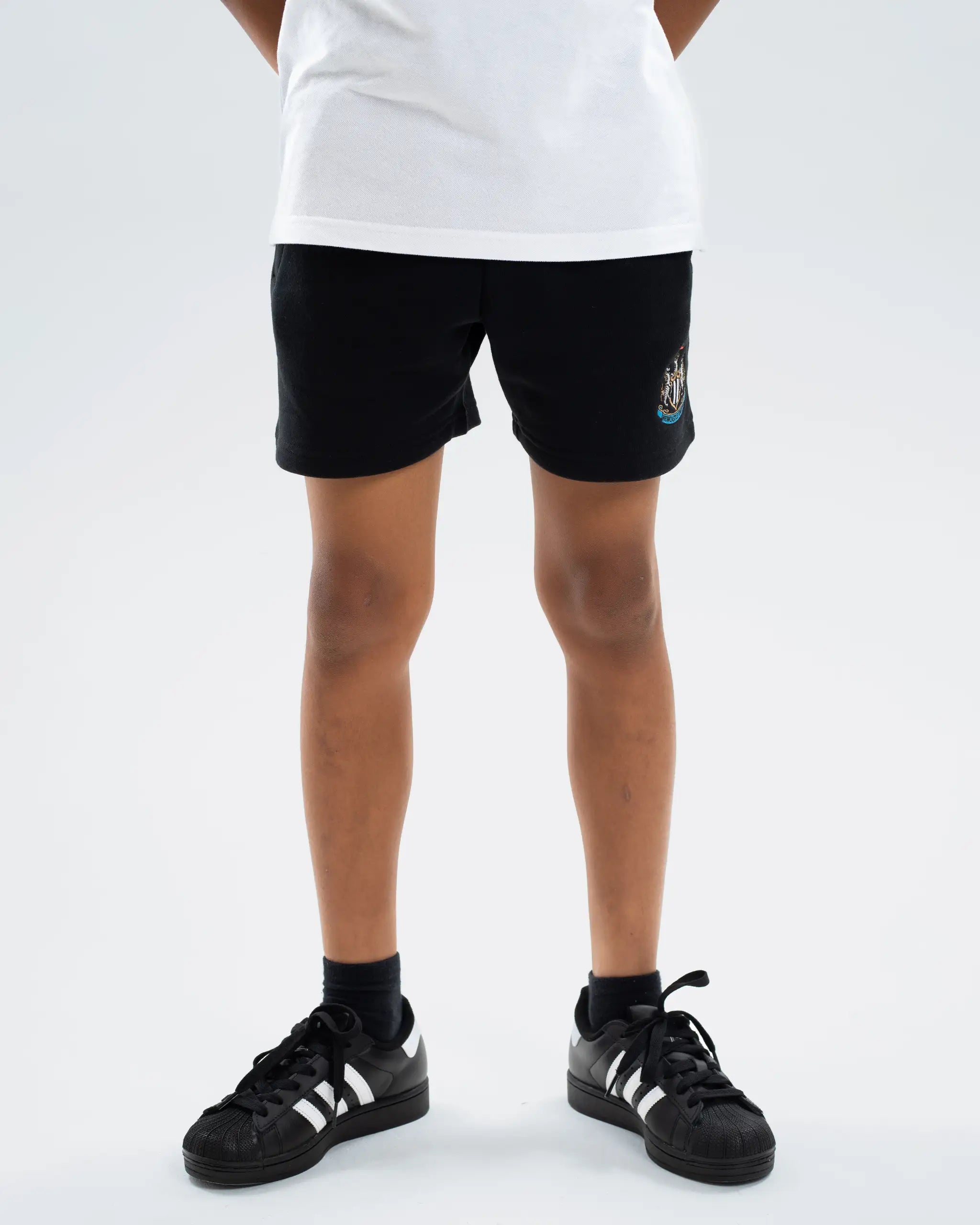 Newcastle United Kids' Essentials Range Black Fleece Shorts