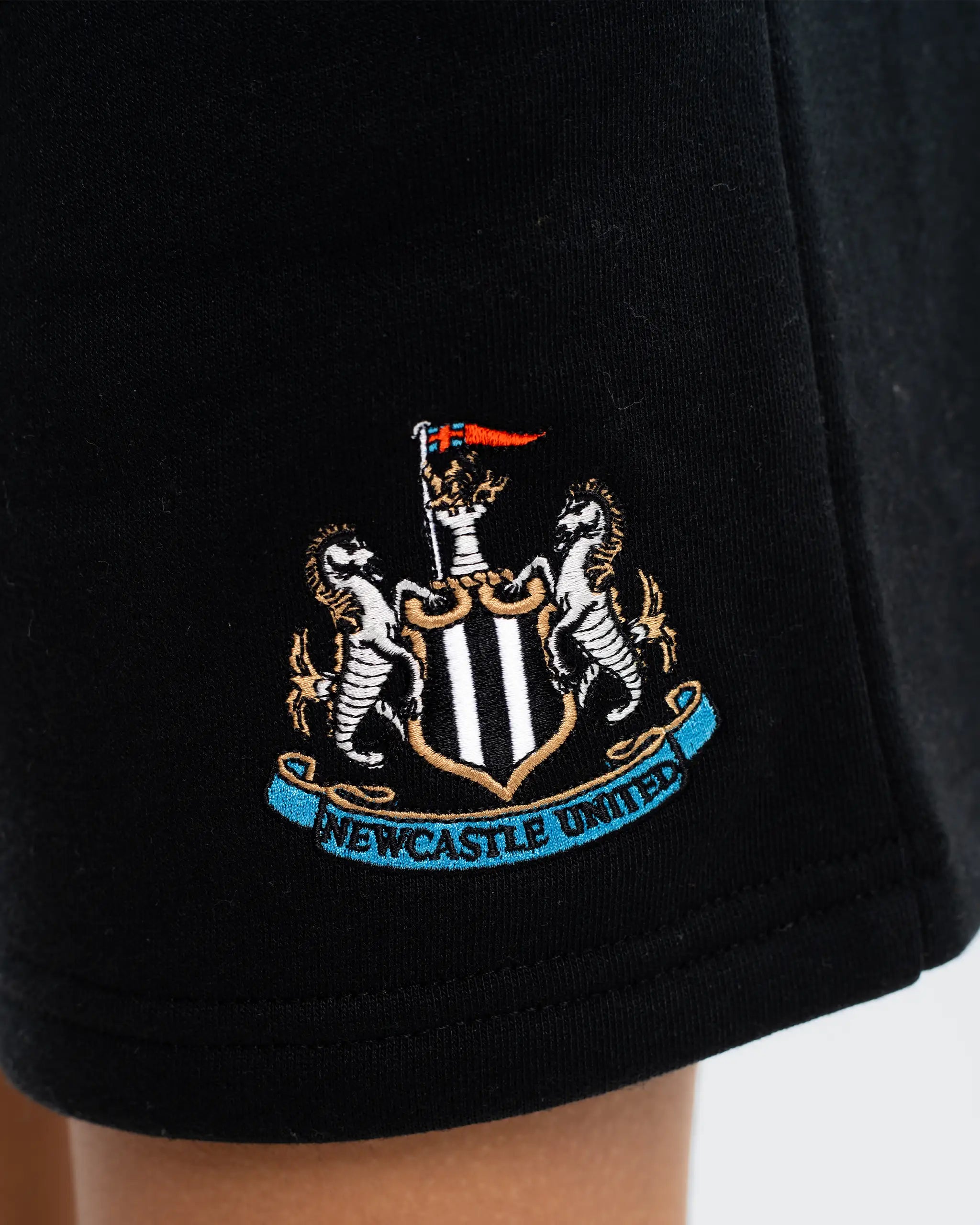 Newcastle United Kids' Essentials Range Black Fleece Shorts