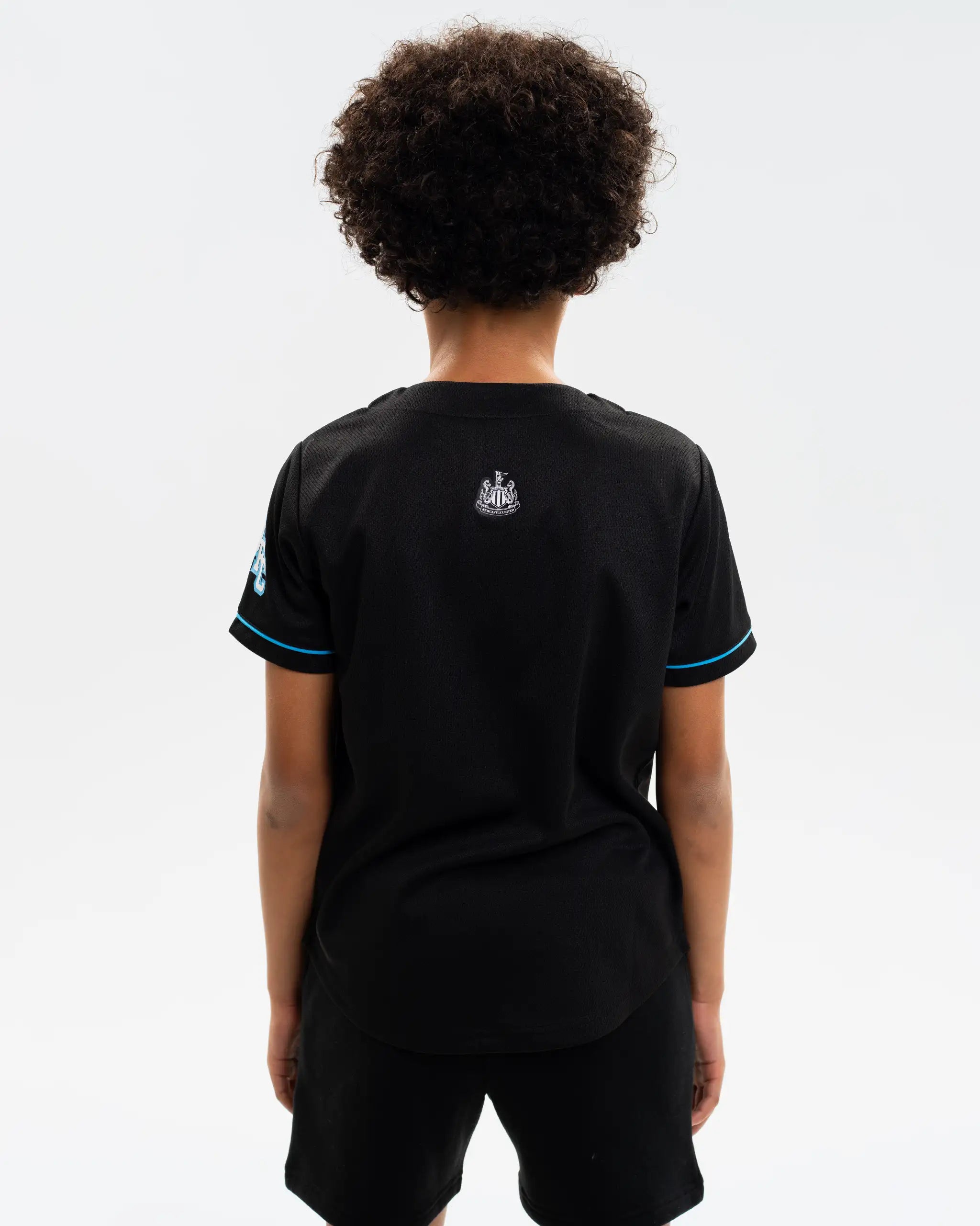 Newcastle United Kids' Black Baseball Jersey