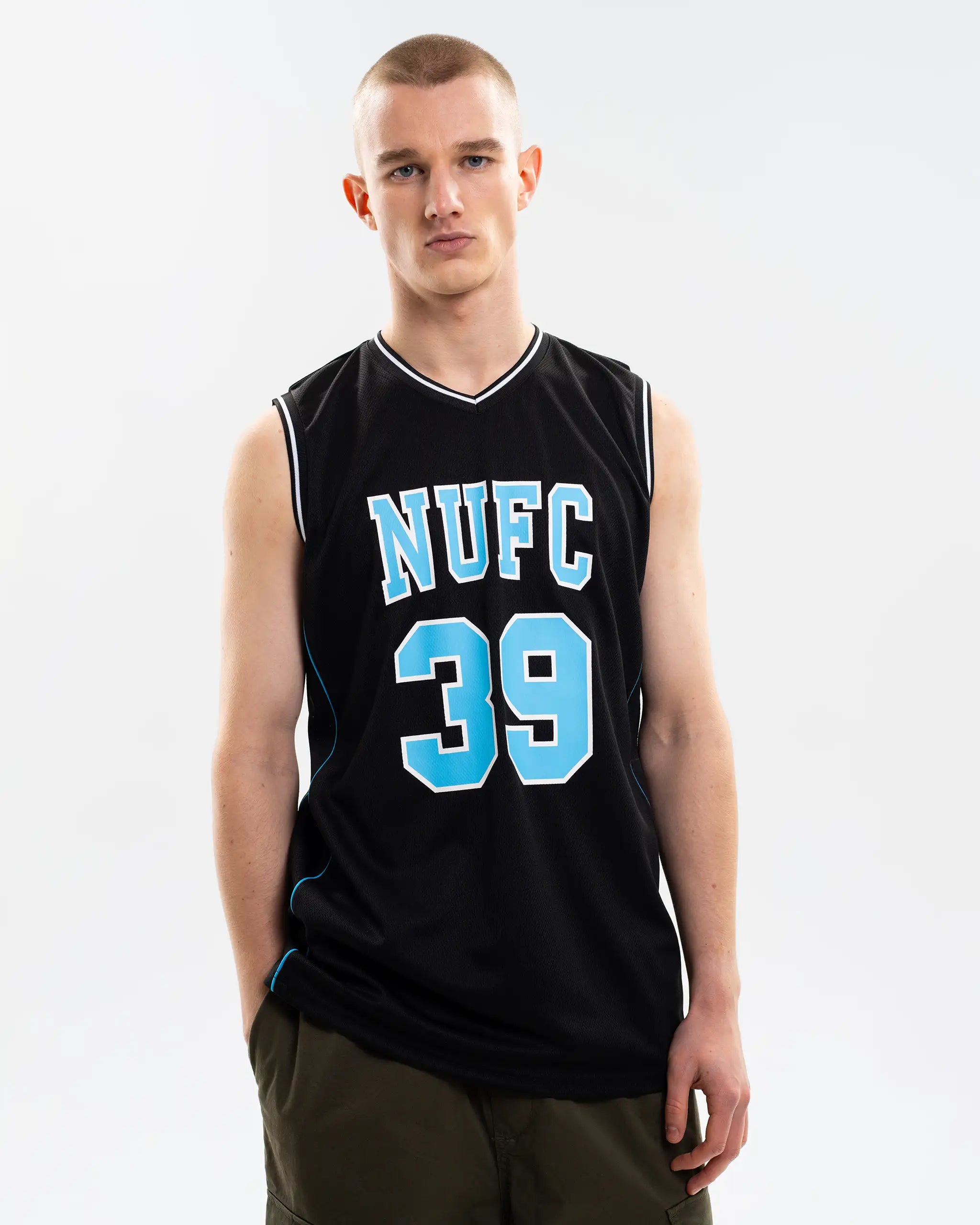 Newcastle United Men's Black Basketball Vest