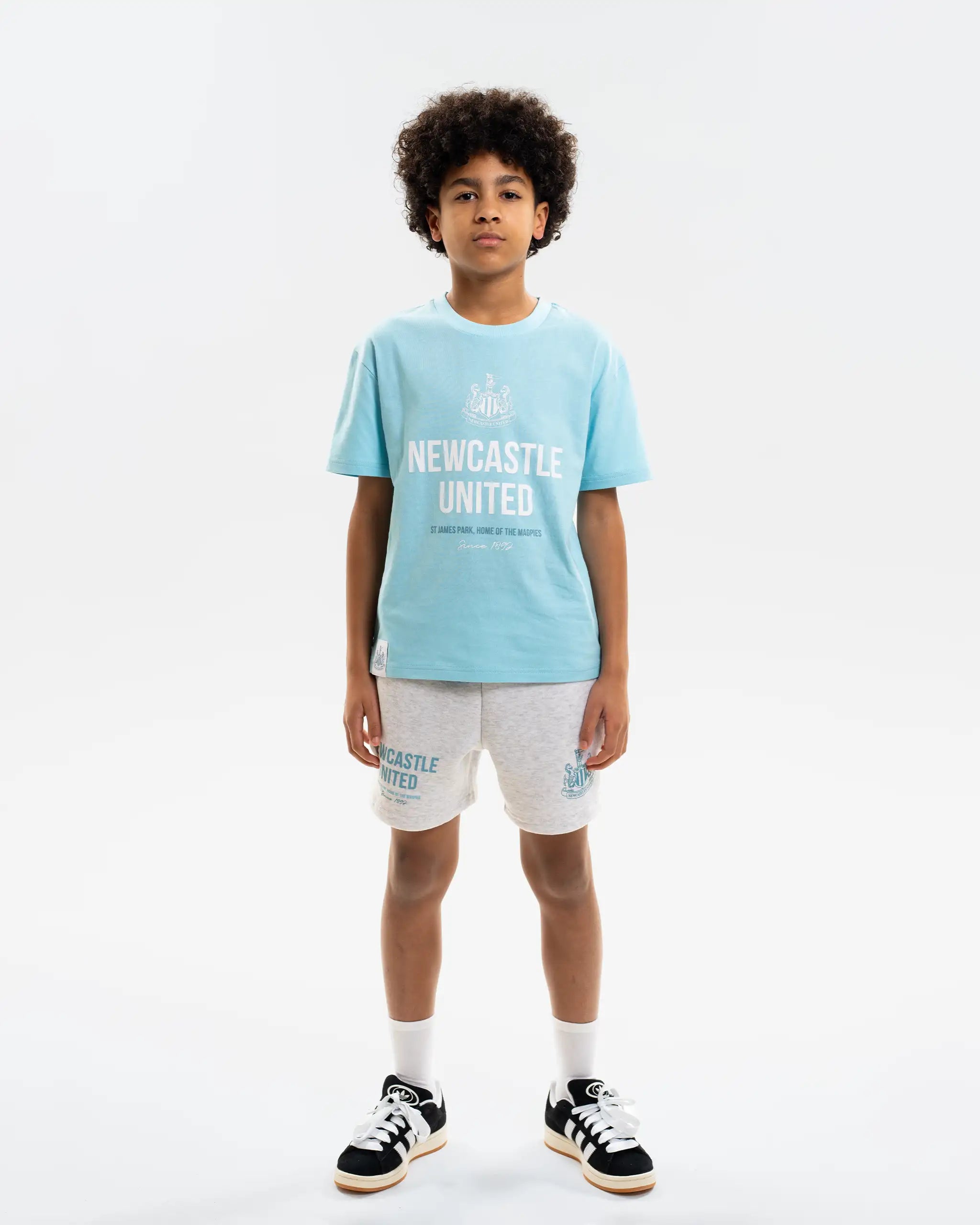 Newcastle United Boy's Blue Graphic T-Shirt