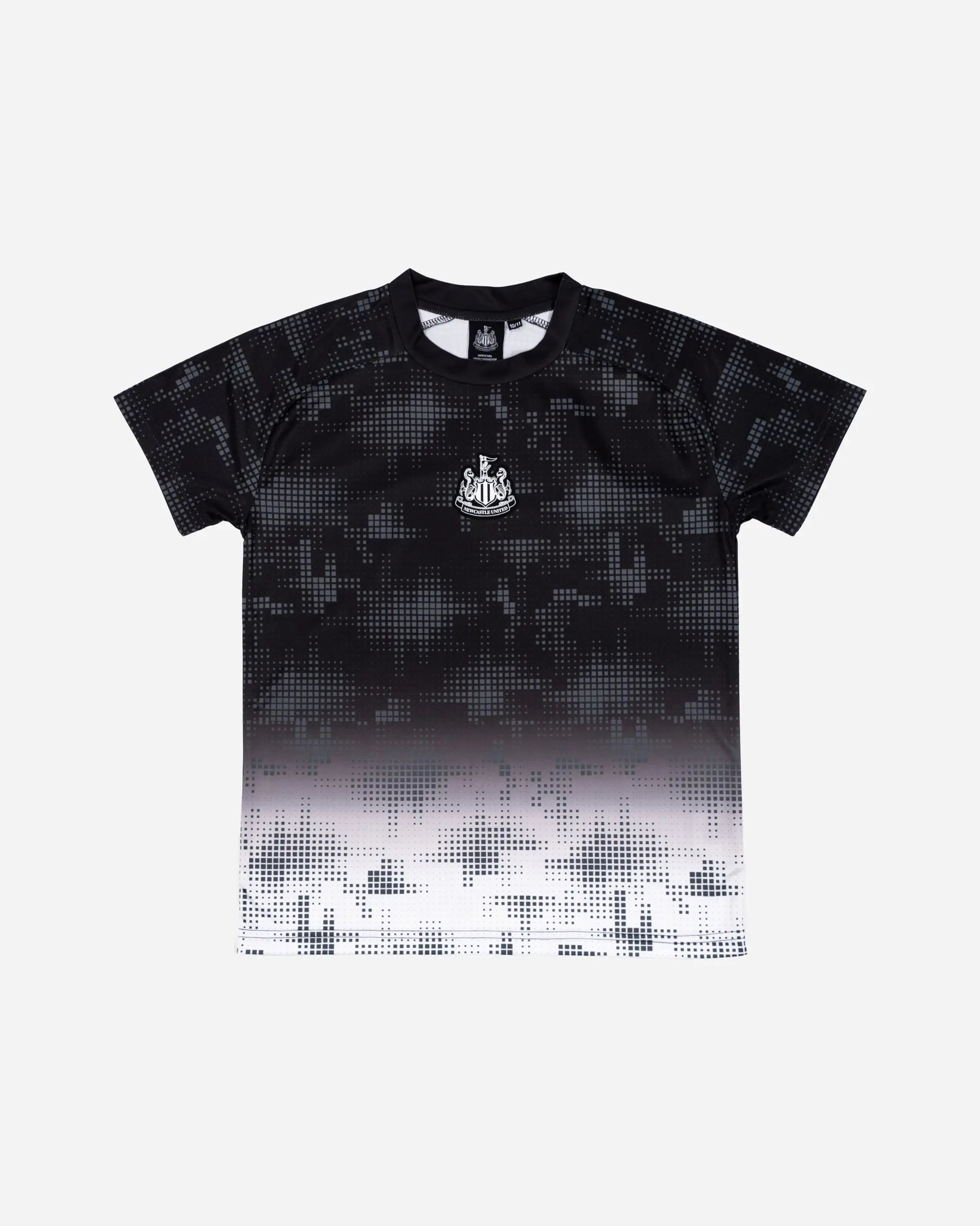 Newcastle United Kids' Black & White Ombre Crest T-Shirt