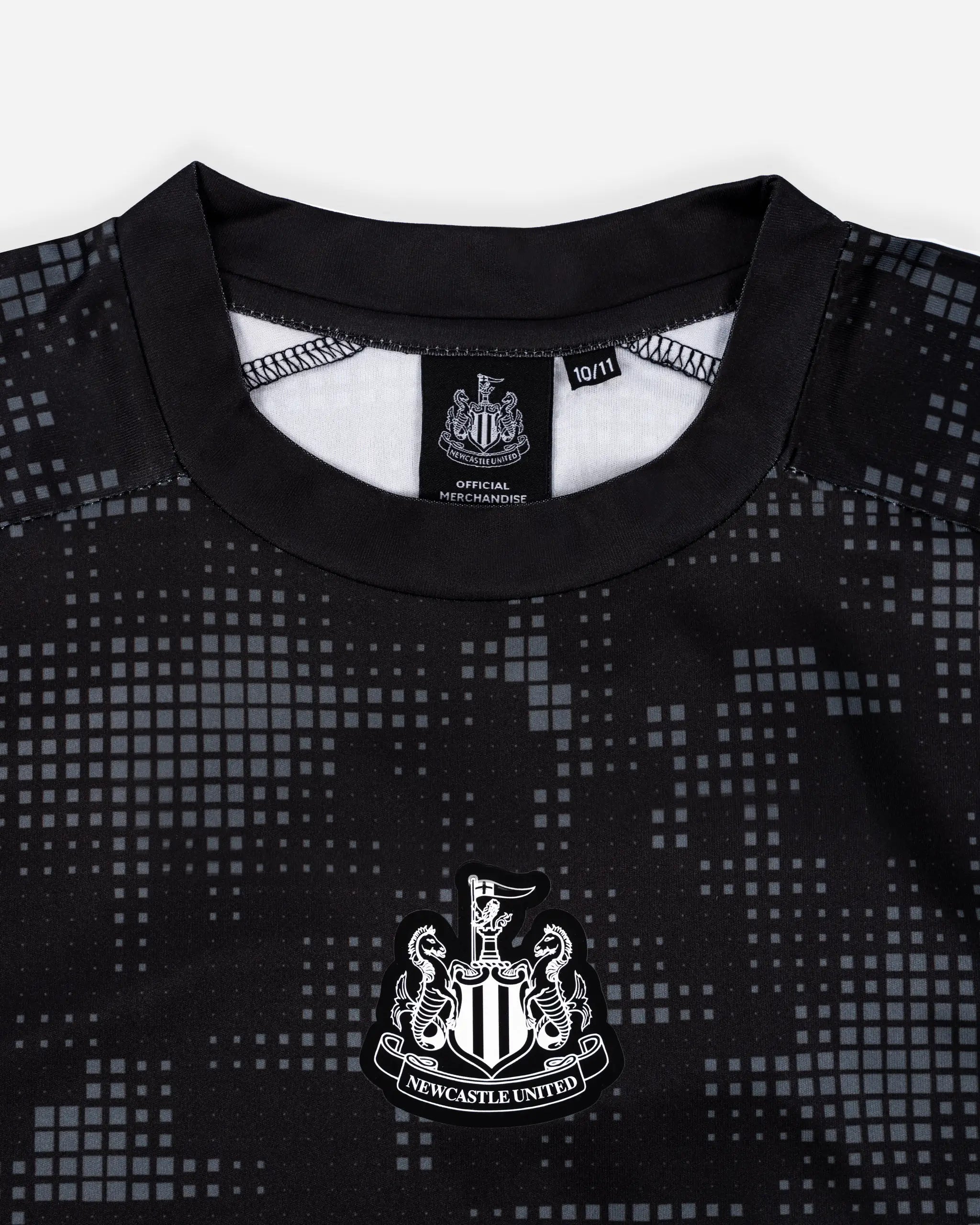 Newcastle United Kids' Black & White Ombre Crest T-Shirt