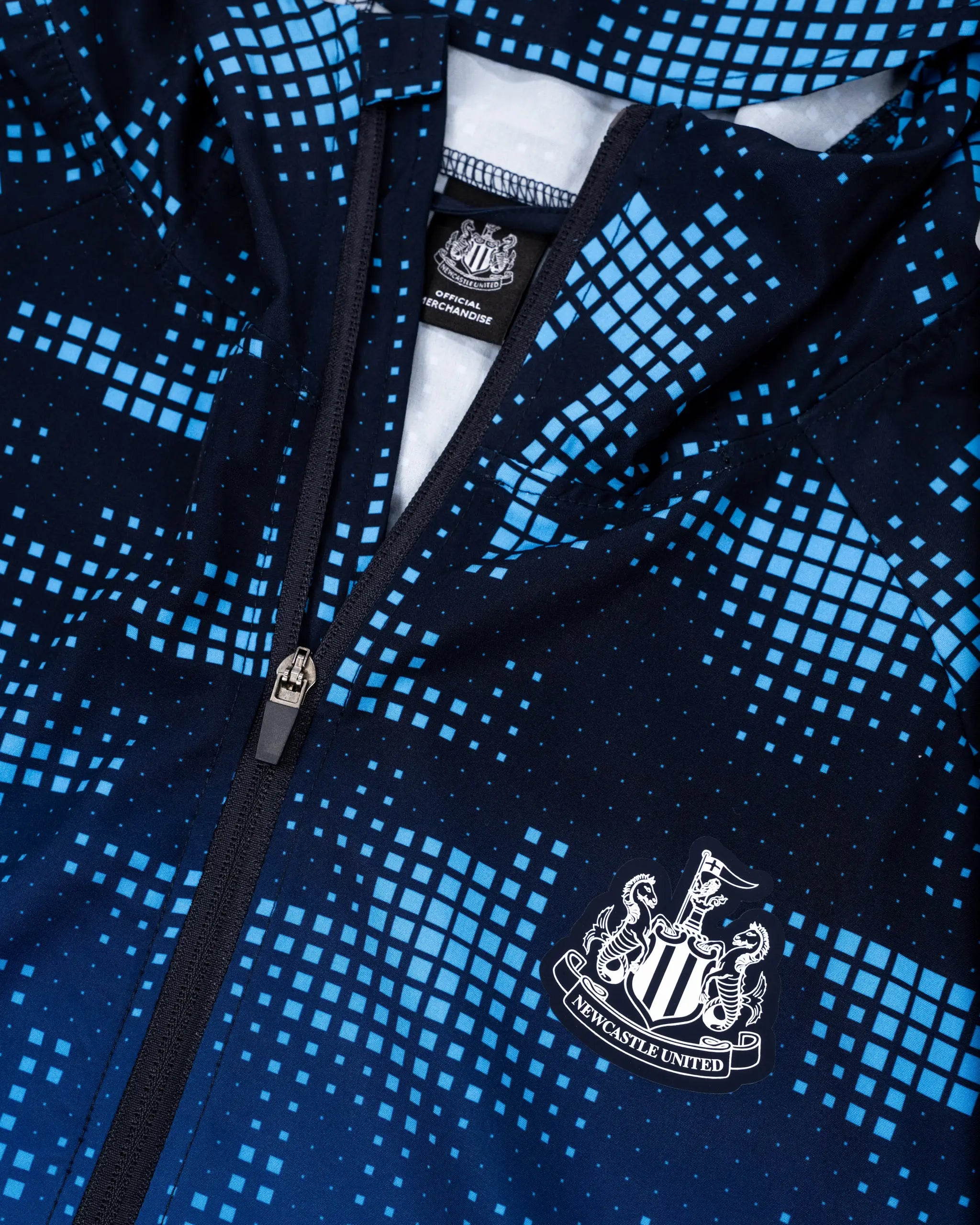 Newcastle United Men's Blue Tech Poly Lightweight Jacket