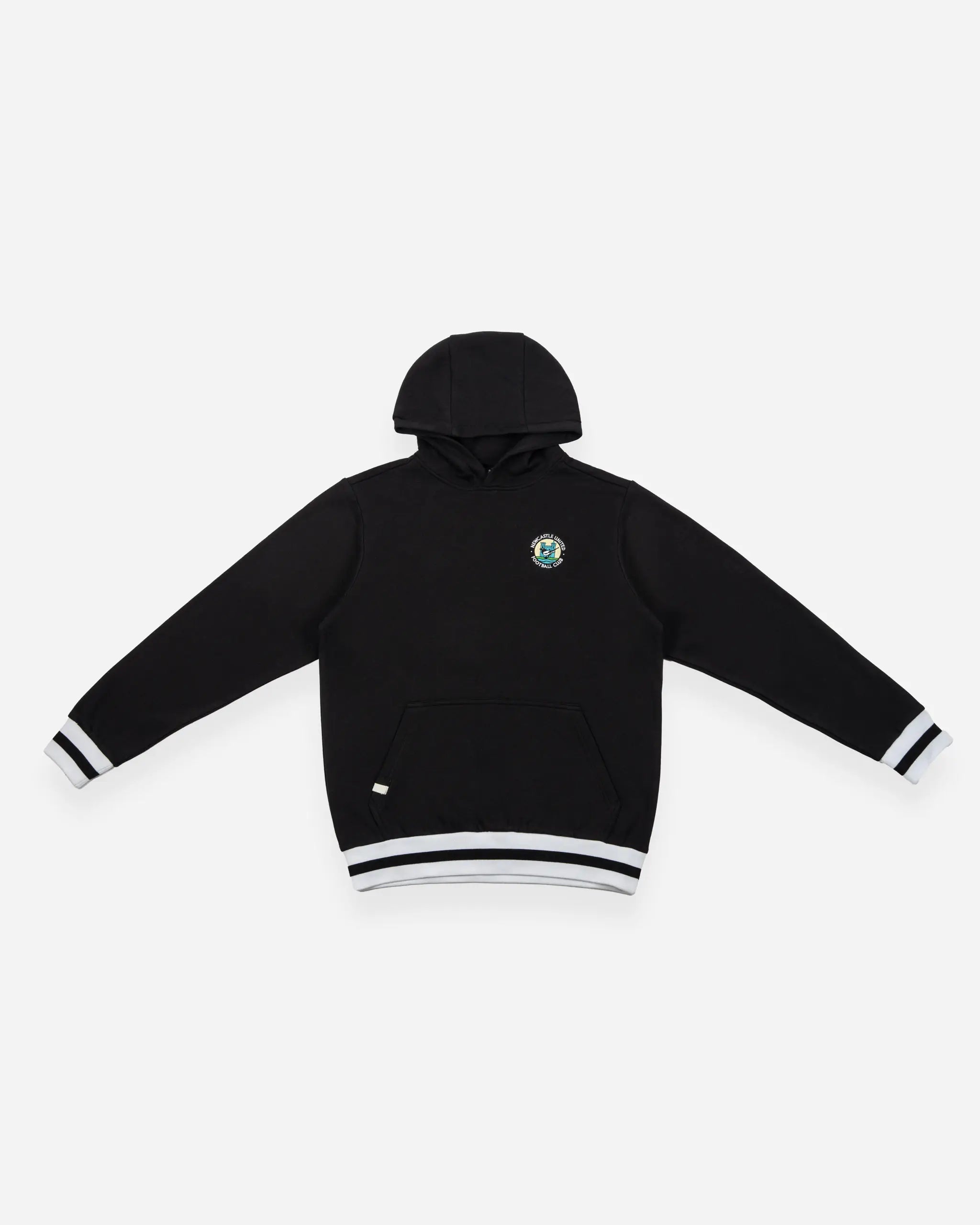 Newcastle United Men's Black 1976 Retro Crest Hoodie