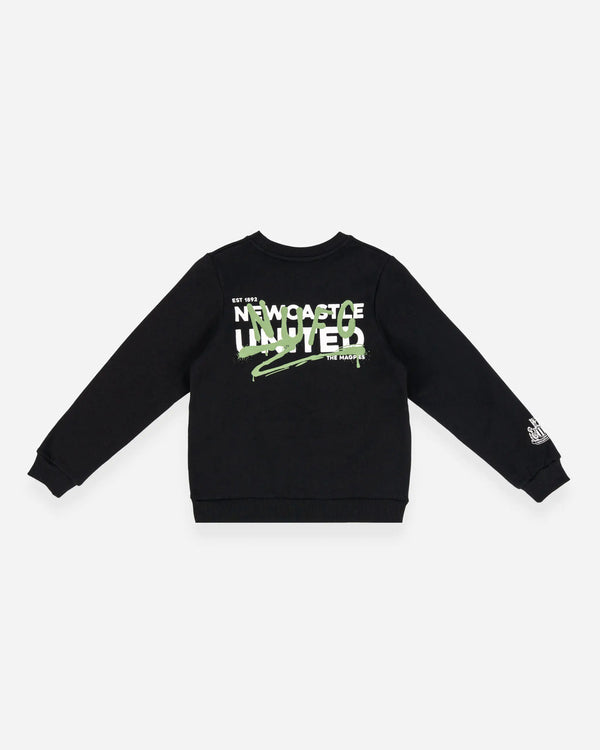 Newcastle United Kids' Black Graffiti Sweatshirt