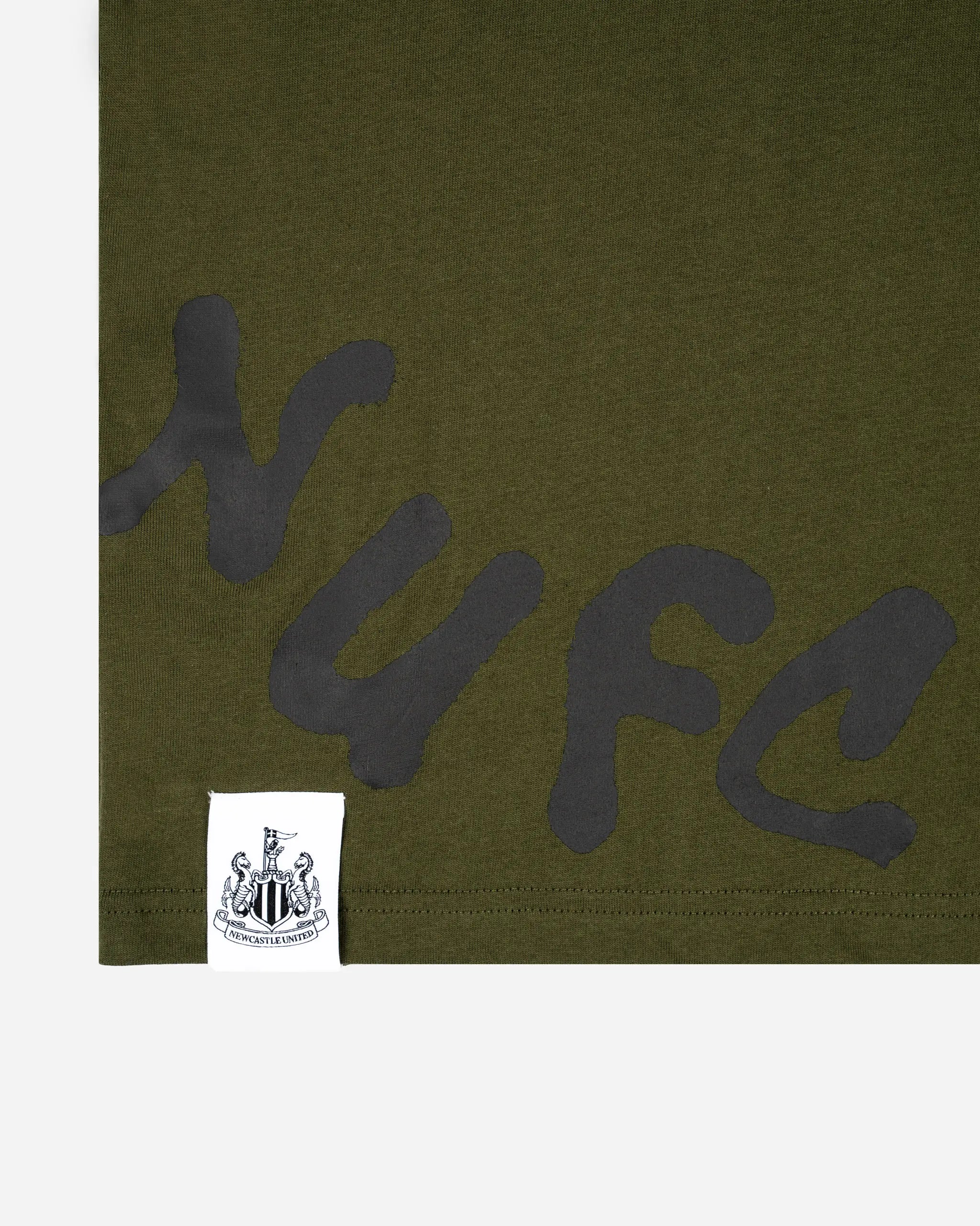 Newcastle United Kids' Khaki Graffiti Print T-Shirt