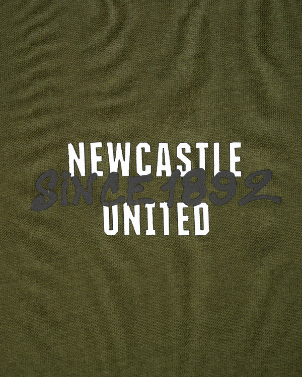 Newcastle United Kids' Khaki Graffiti Print T-Shirt