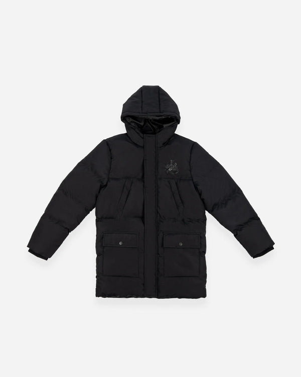 Newcastle United Kids' Black Longline Padded Coat