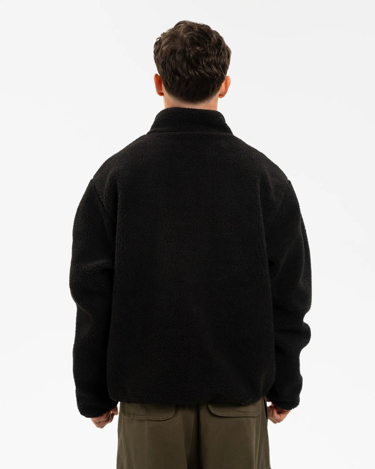 Newcastle United Men's Black Pocket Teddy Fleece Jacket