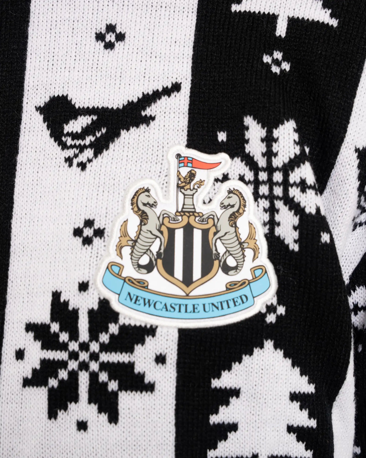 Newcastle United Adult's Black & White Christmas Jumper