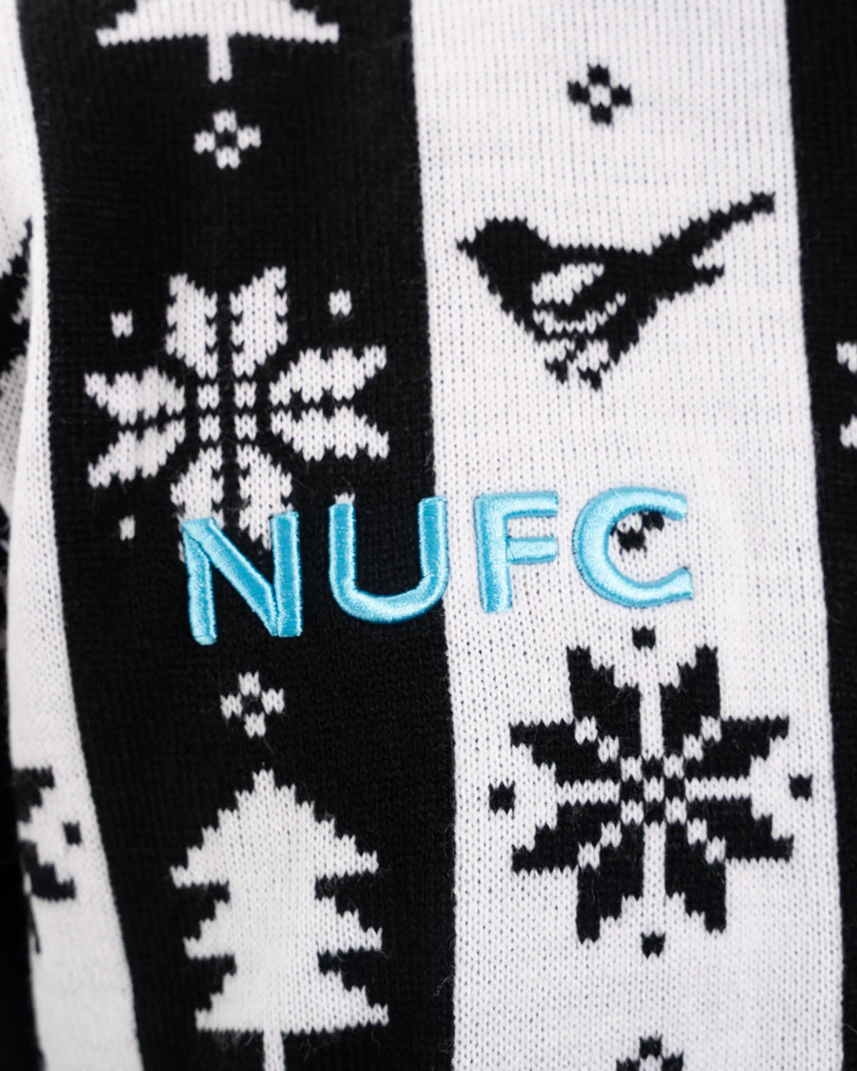 Newcastle United Adult's Black & White Christmas Jumper
