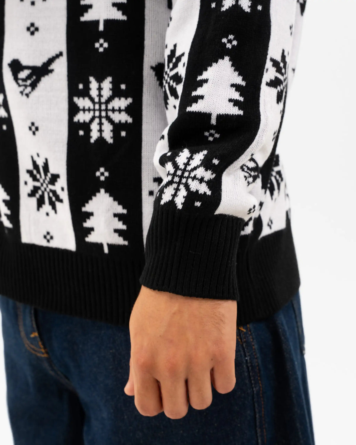 Newcastle United Adult's Black & White Christmas Jumper