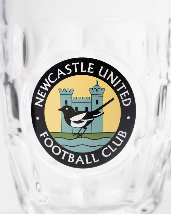Newcastle United Retro Crest Dimpled Pint Glass
