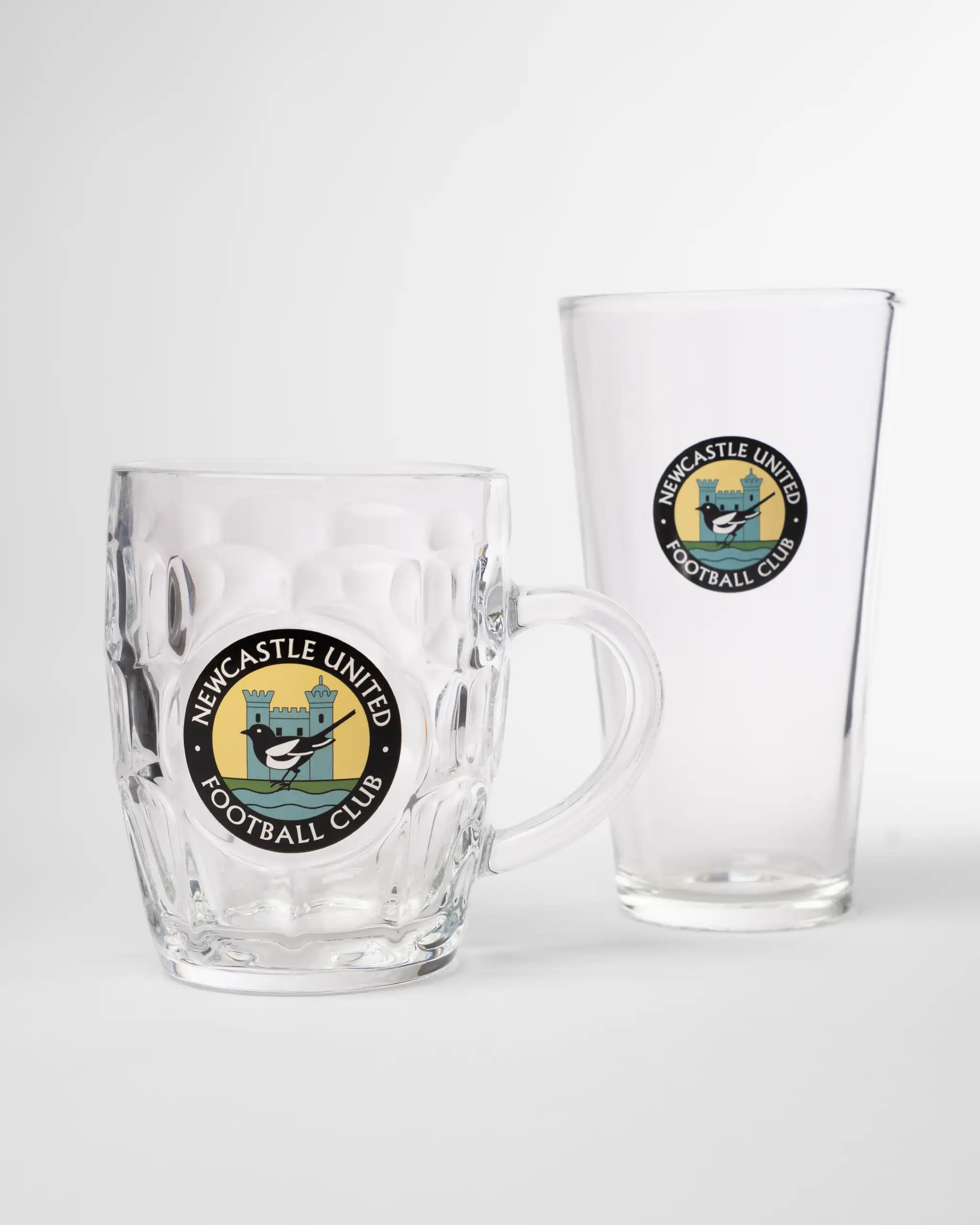 Newcastle United Retro Crest Dimpled Pint Glass