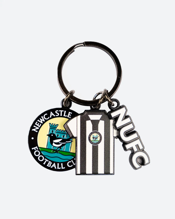 Newcastle United Retro Crest Charm Keyring