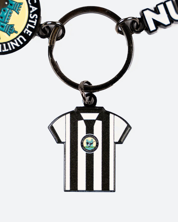 Newcastle United Retro Crest Charm Keyring