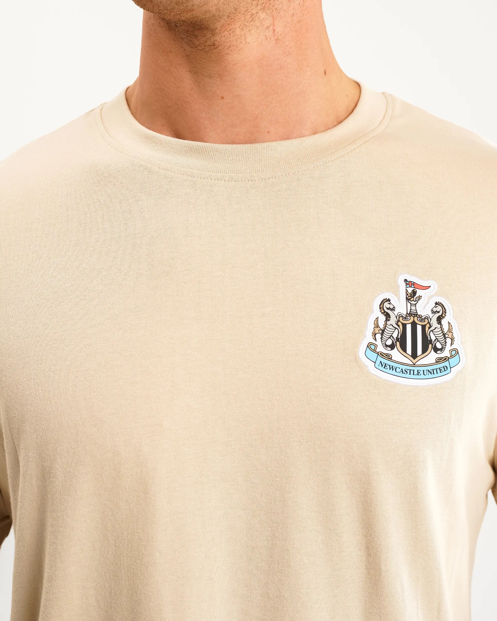 Newcastle United Men's Oat Terrace Crest T-Shirt