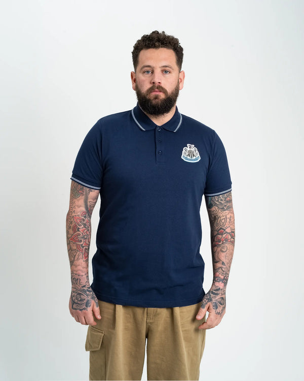 Newcastle United Men's Navy Terrace Pique Polo