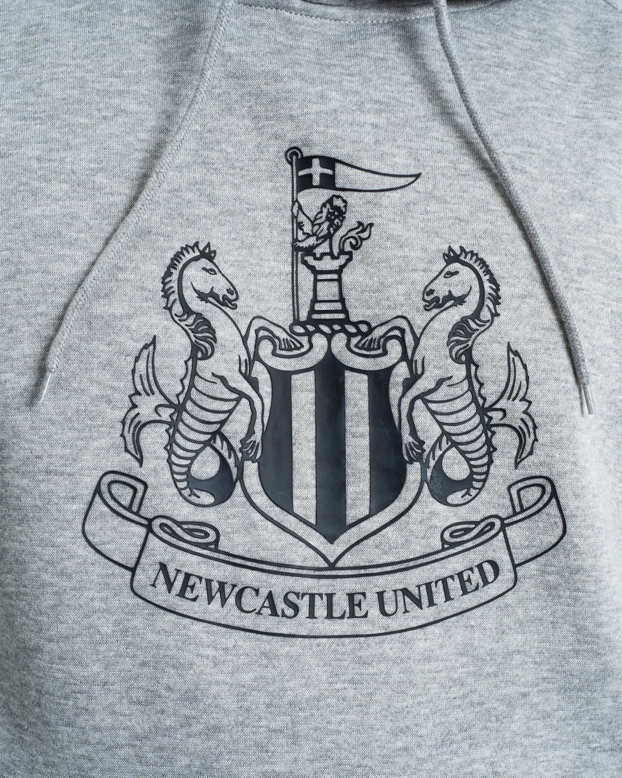 Newcastle United Men's Grey Marl Raglan Hoodie