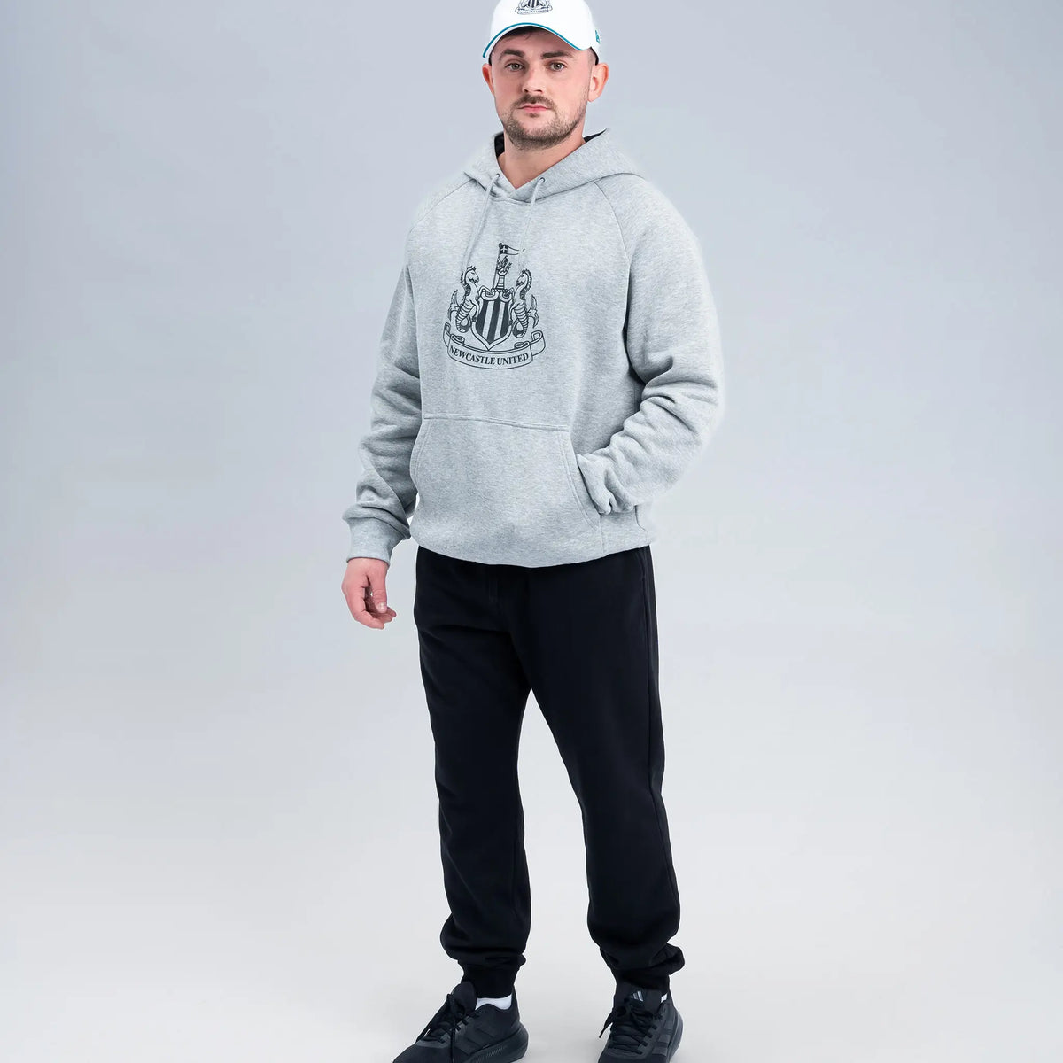 Newcastle United Men s Grey Marl Raglan Hoodie