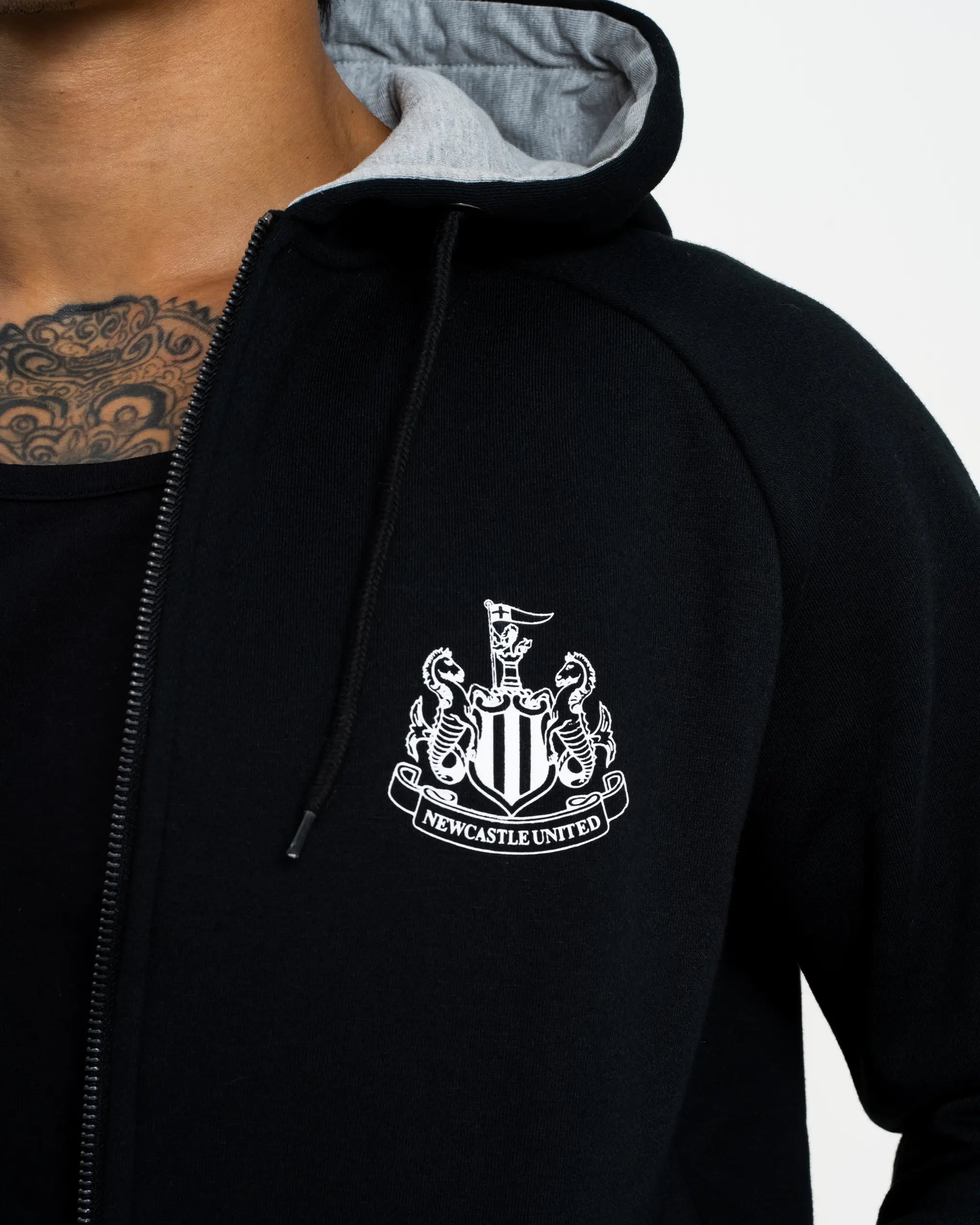 Newcastle United Men's Black Terrace Full Zip Hoodie