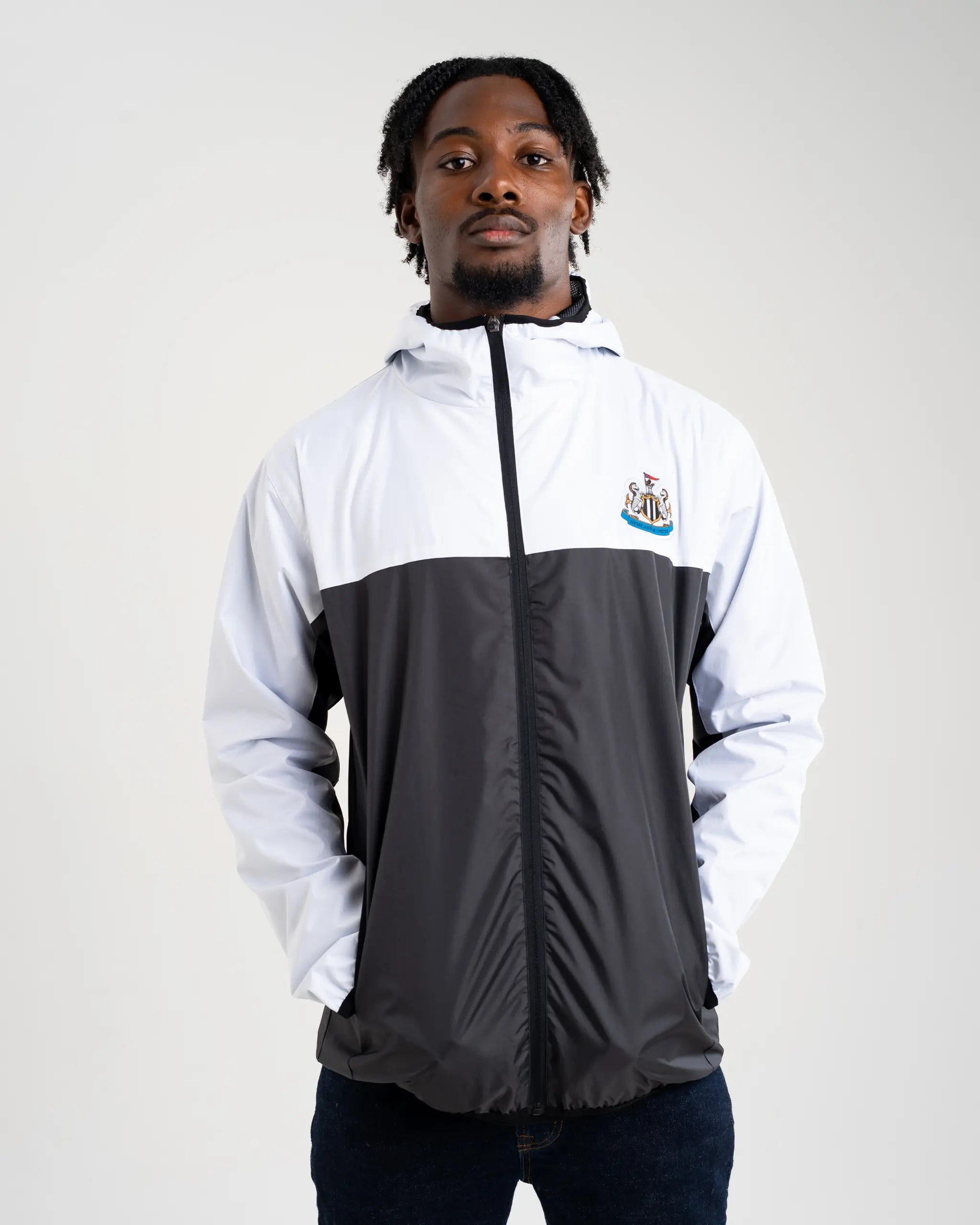 Newcastle United White Terrace Two Tone Shower Jacket