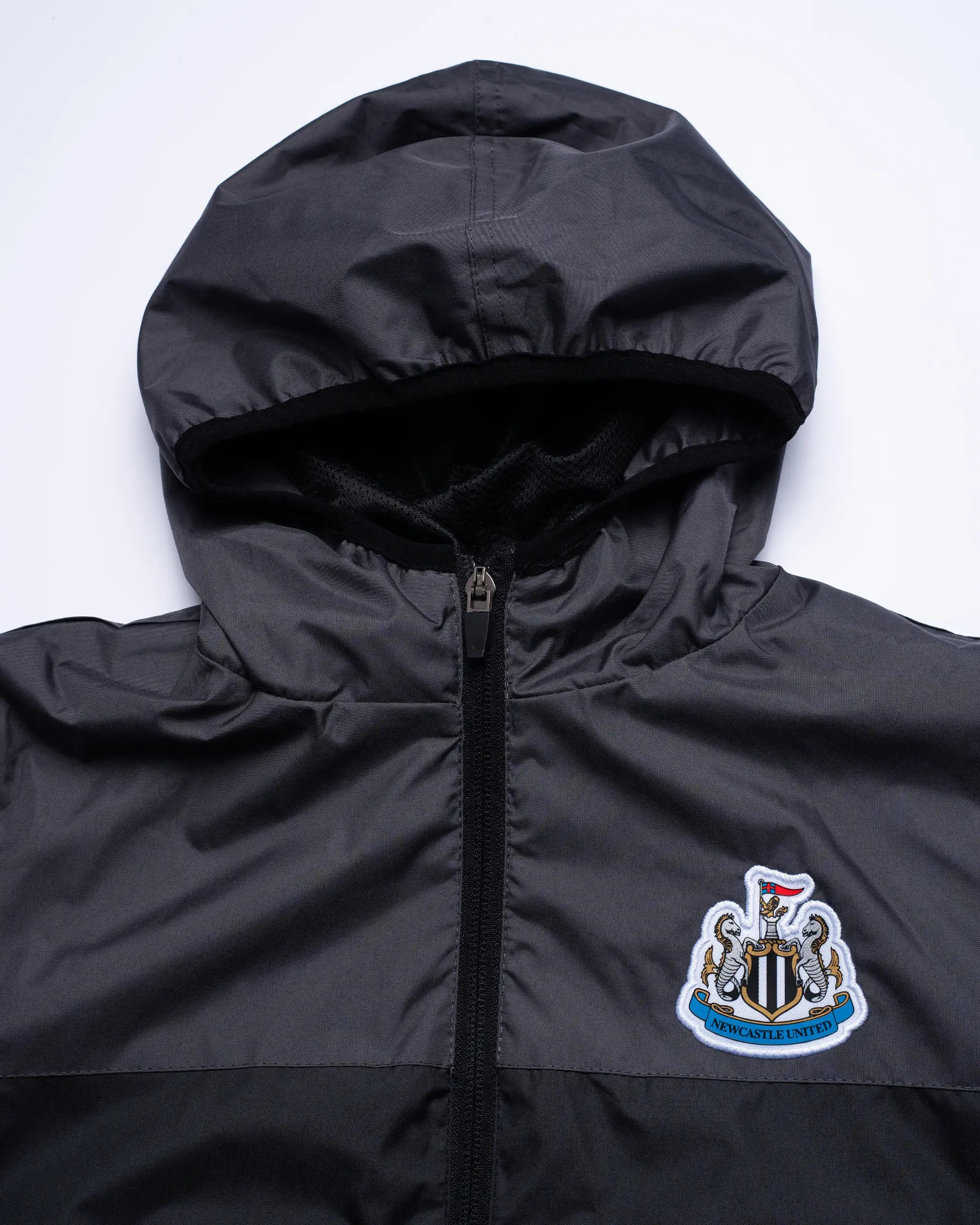 Newcastle United Kids' Charcoal Terrace Two Tone Shower Jacket