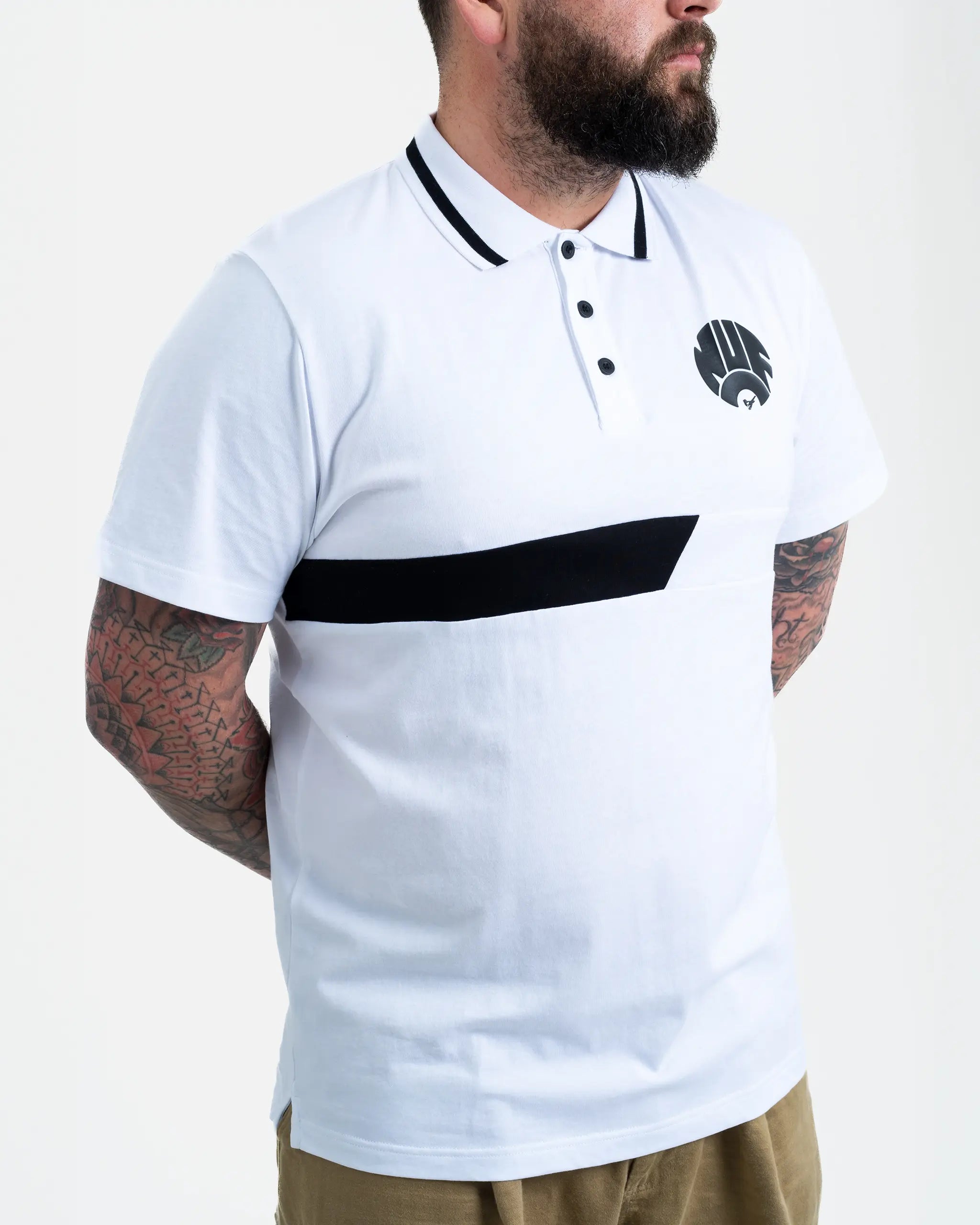 Newcastle United Archive White Tipped Polo Shirt