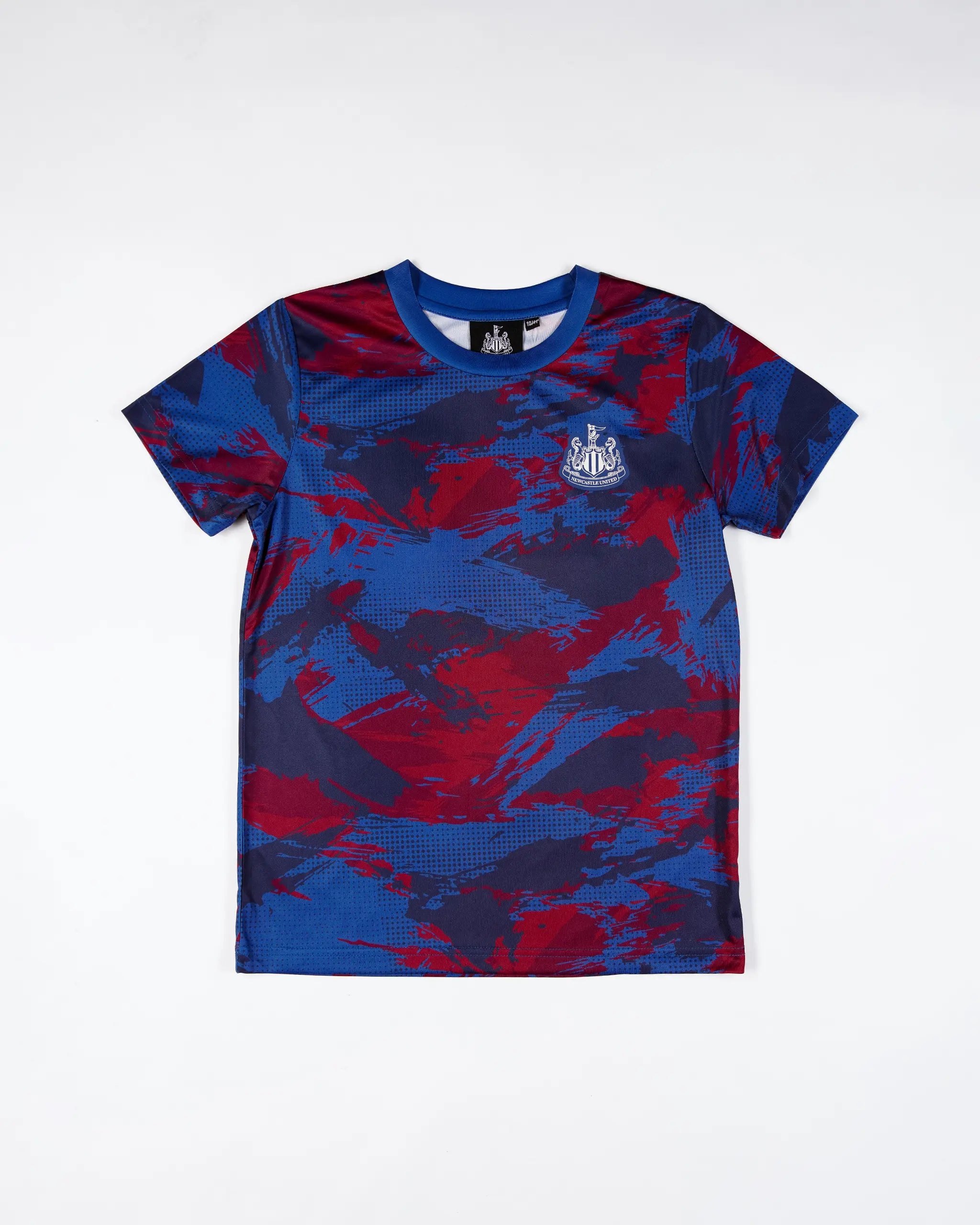 Newcastle United Kids' Navy Camo Poly Tee