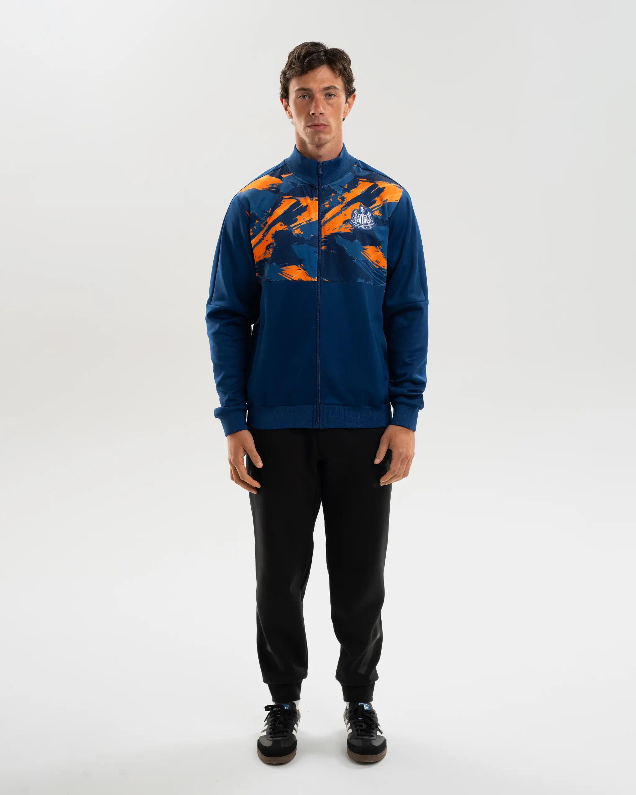 Newcastle United Men's Navy & Orange Camo Track Jacket