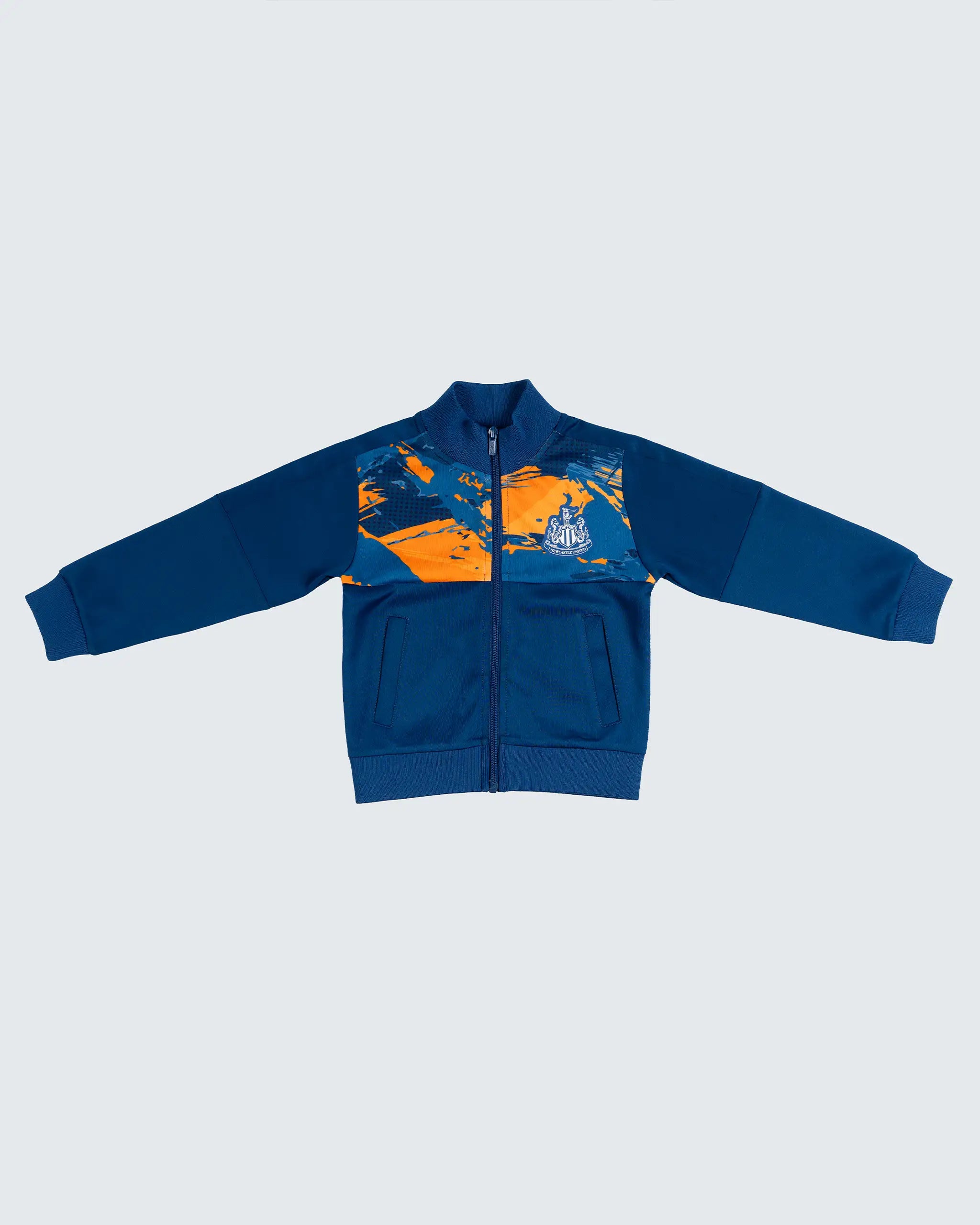 Newcastle United Kids Navy & Orange Camo Track Jacket