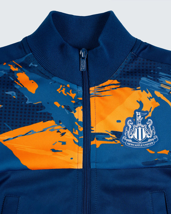 Newcastle United Kids' Navy & Orange Camo Track Jacket