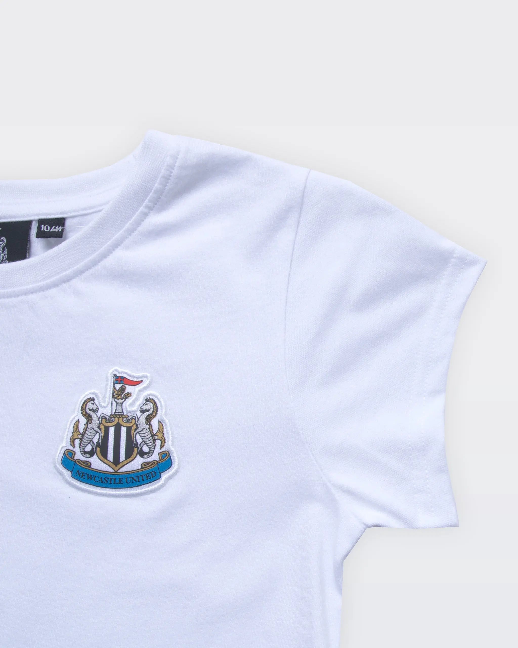 Newcastle United Girl's White Terrace Crest T-Shirt