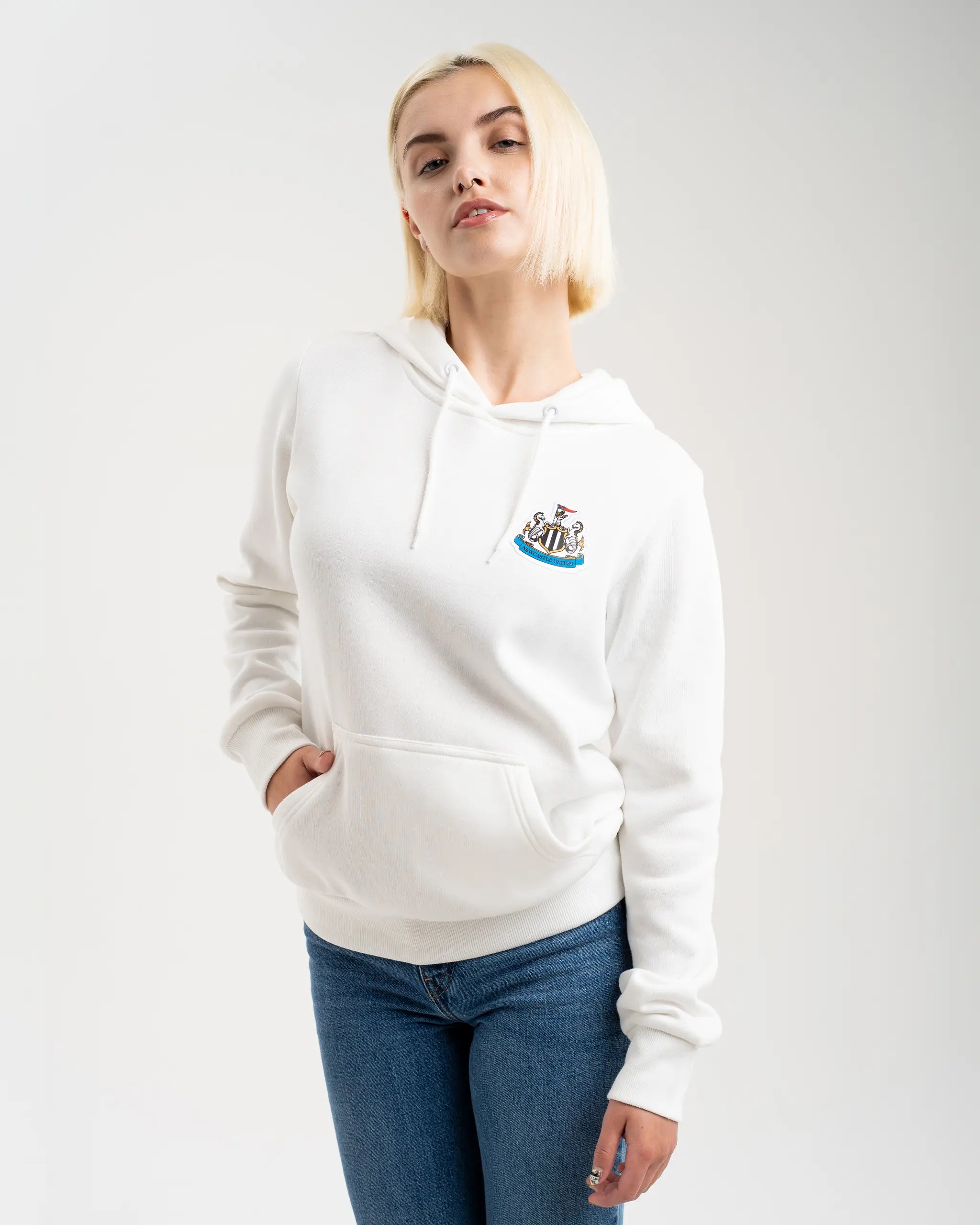 Newcastle United Women's Cream Terrace Crest Hoodie