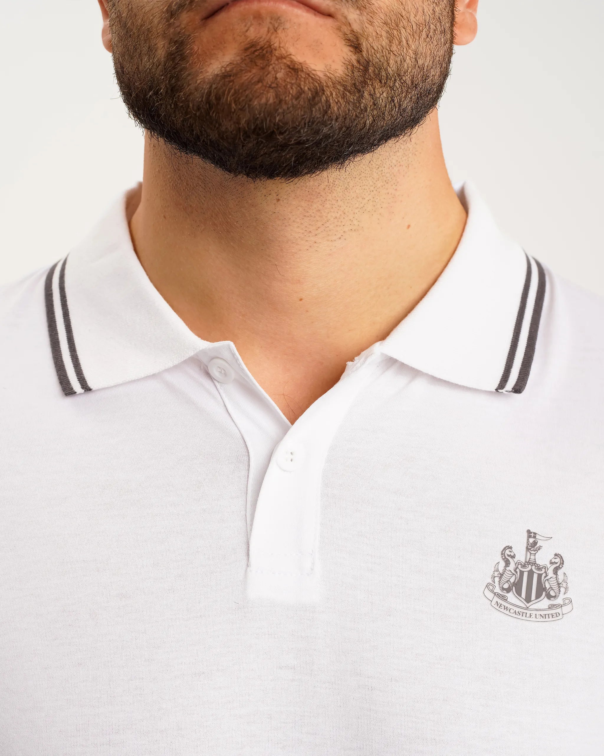 Newcastle United Men s Black Label White Polo Shirt