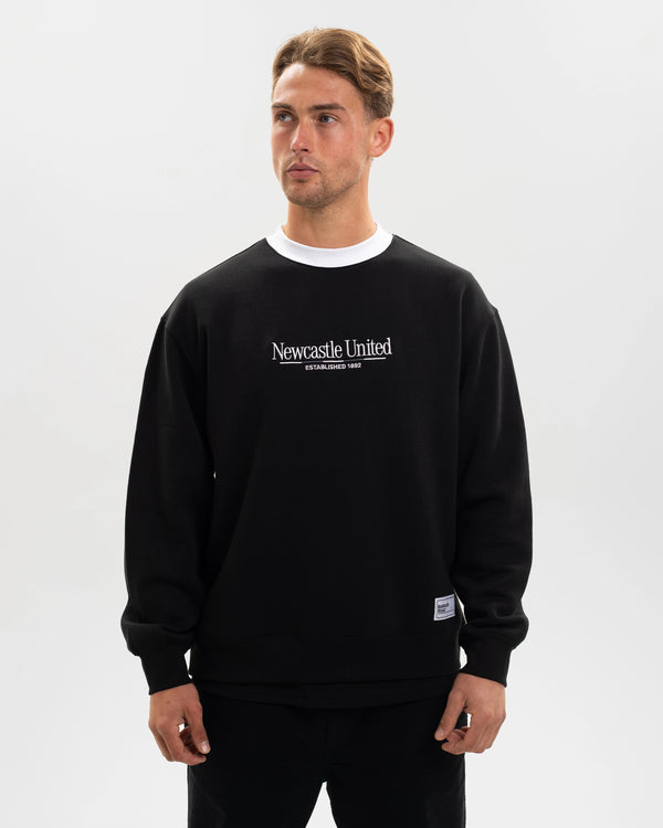 Newcastle United St. James' Park Black Graphic Sweater