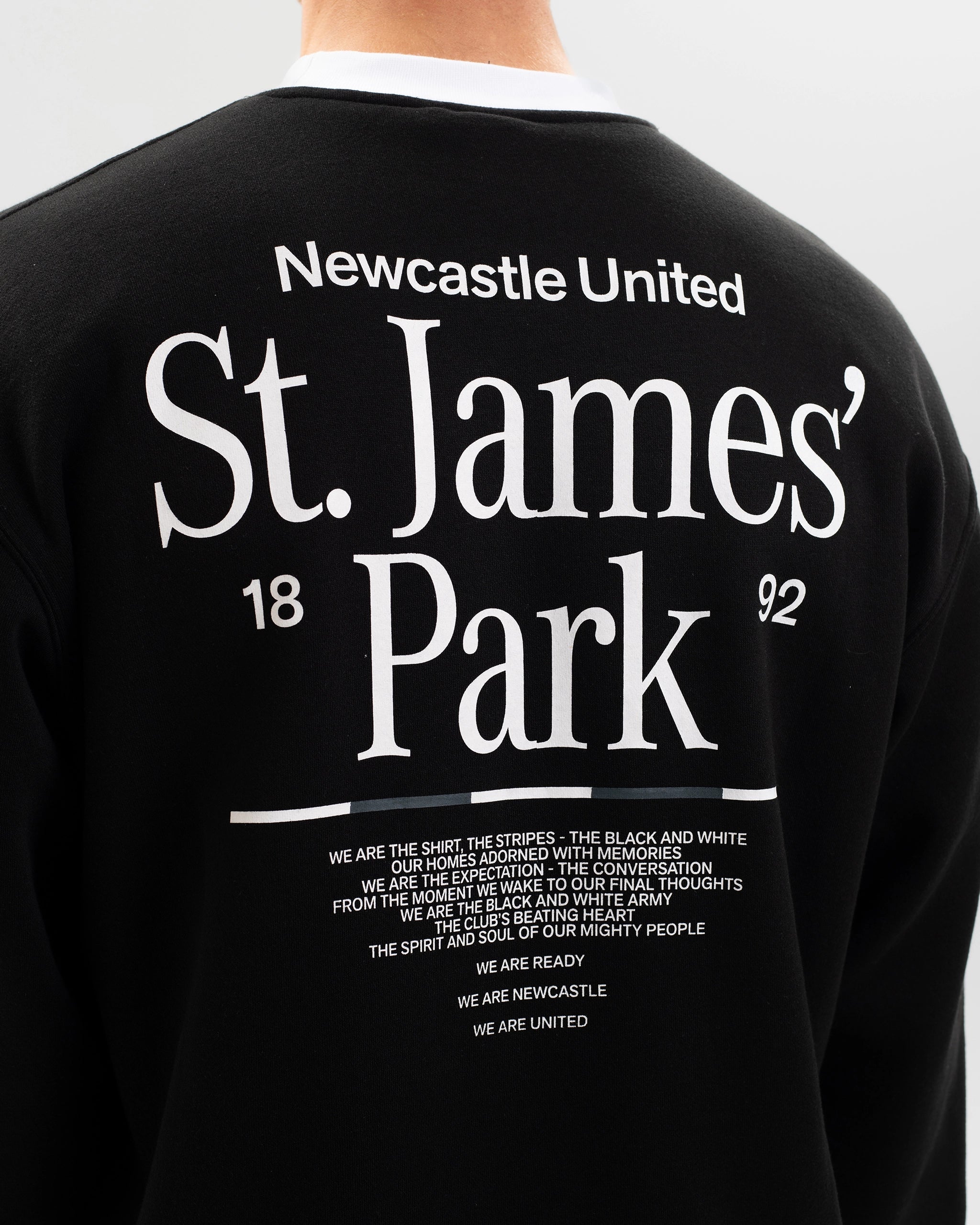 Newcastle United St. James' Park Black Graphic Sweater