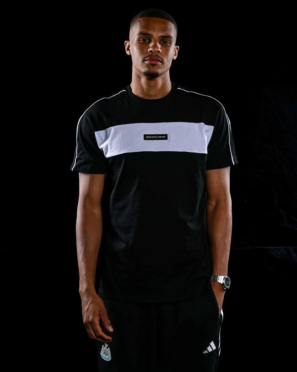 Newcastle United Men's Black Colour Block T-Shirt