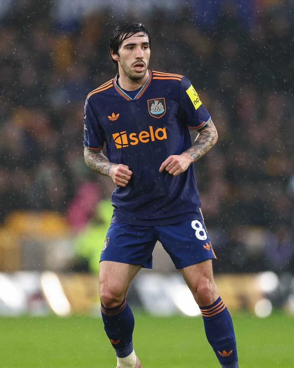 Newcastle United TONALI 25/26 Match Worn Signed Shirt - Wolves (A)