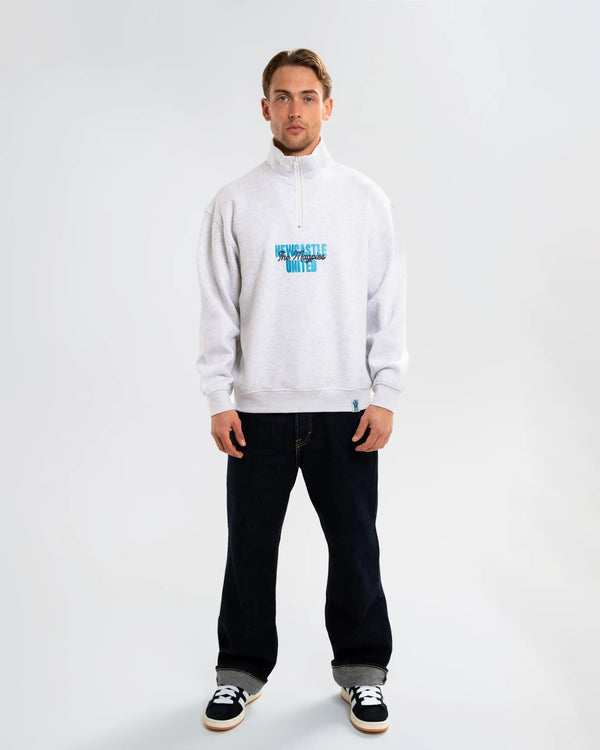Newcastle United Men's Grey Magpies Quarter Zip