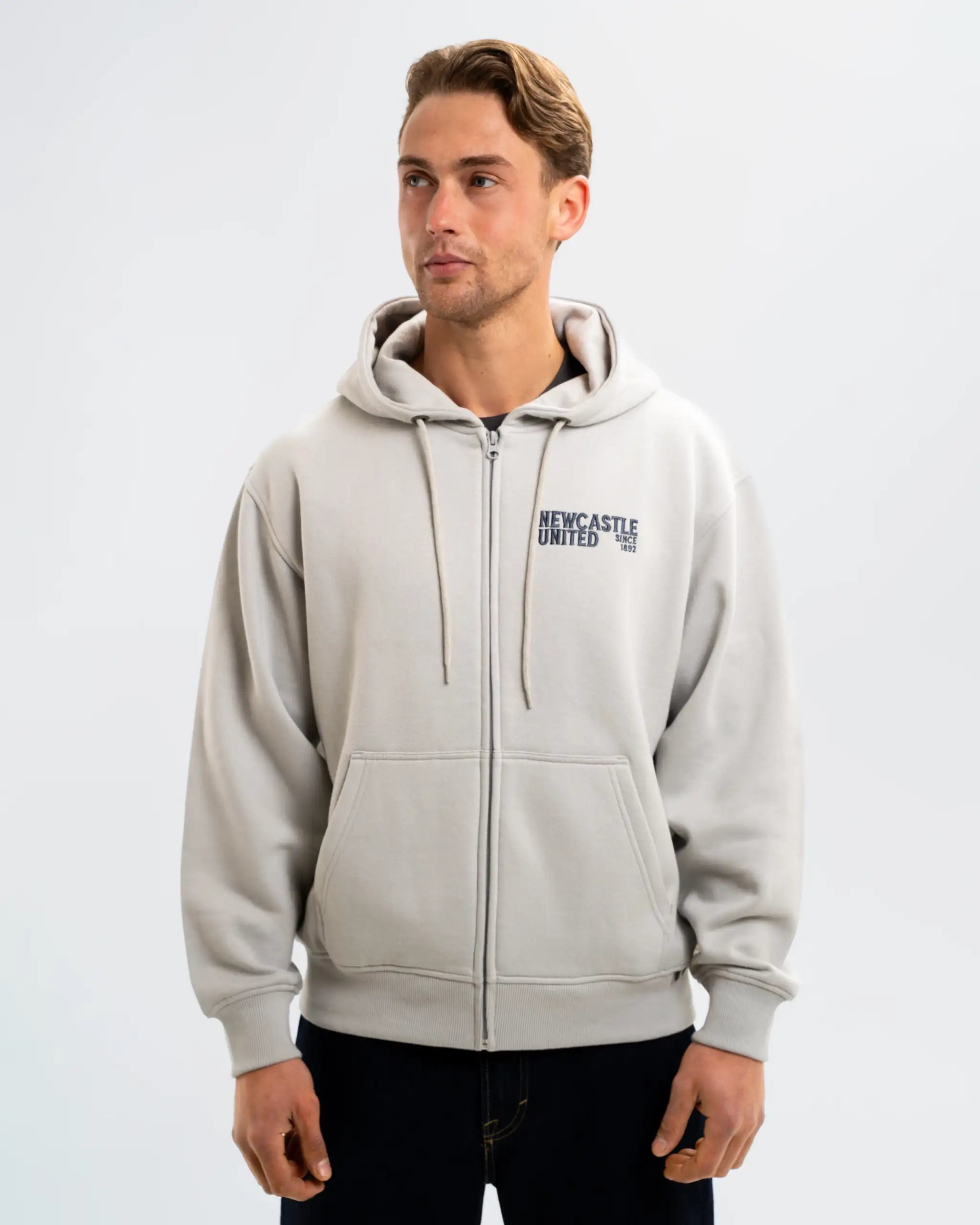 Newcastle United Men's Grey Magpies Zip Up Hoodie