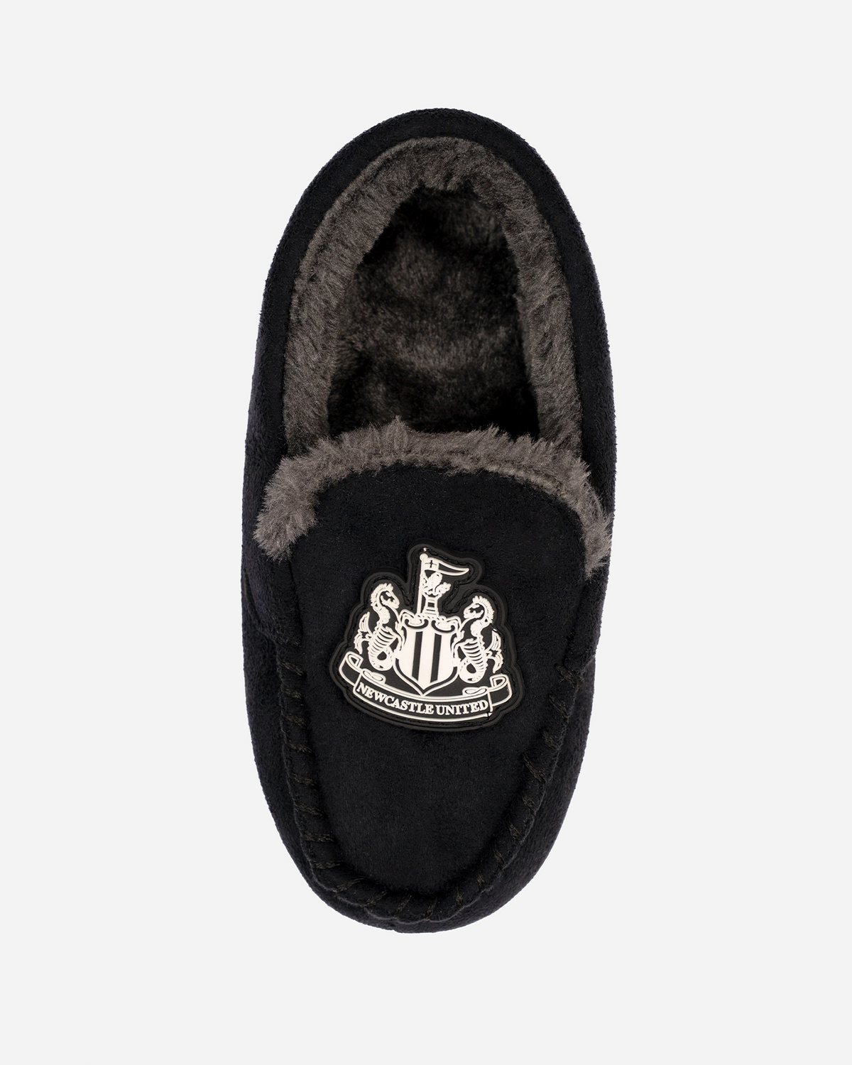 Newcastle United Kids' Black Moccasin Slippers