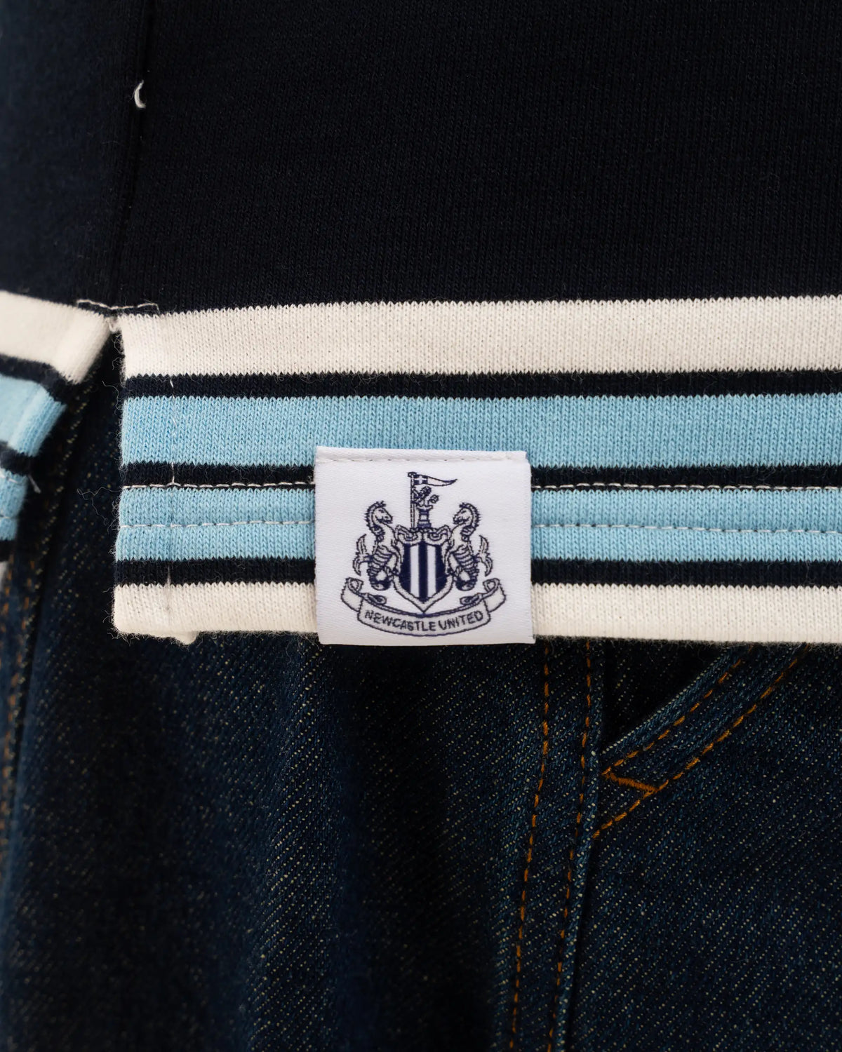 Newcastle United Women's Blue Striped Rugby Top