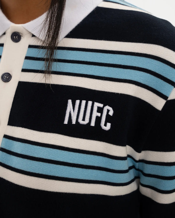 Newcastle United Women's Blue Striped Rugby Top