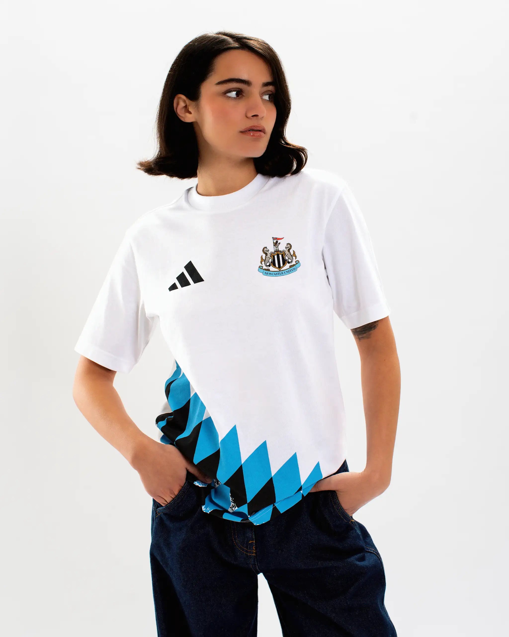 Newcastle United adidas White Stadium T-Shirt