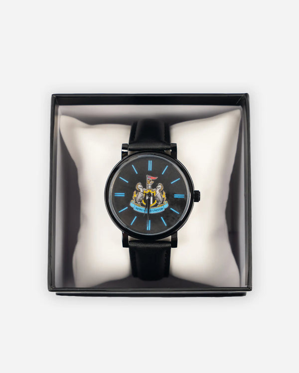 Newcastle United Black Leather Watch